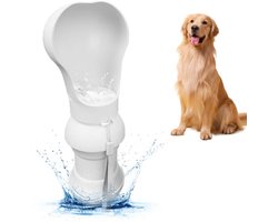 Gohytal Hondenwaterfles, 550 ml, draagbare drinkfles voor huisdieren, opvouwbare drinkfles voor onderweg huisdieren, lekvrij, waterfles voor huisdieren, wandelen, reizen, kamperen