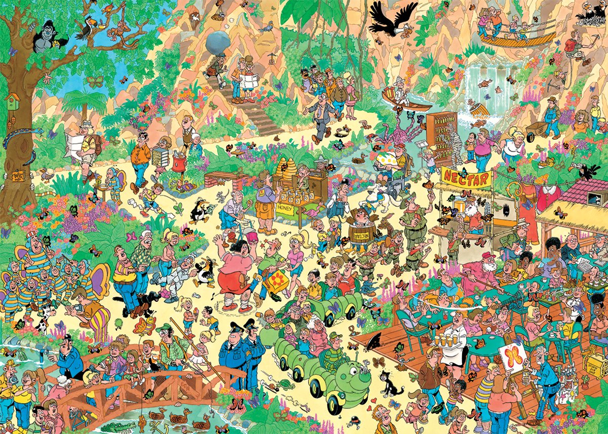 Jan van Haasteren - Vrolijke Fladderaars - 1000 stukjes puzzel - Legpuzzel volwassenen - Vanaf 12 jaar — afbeelding 2