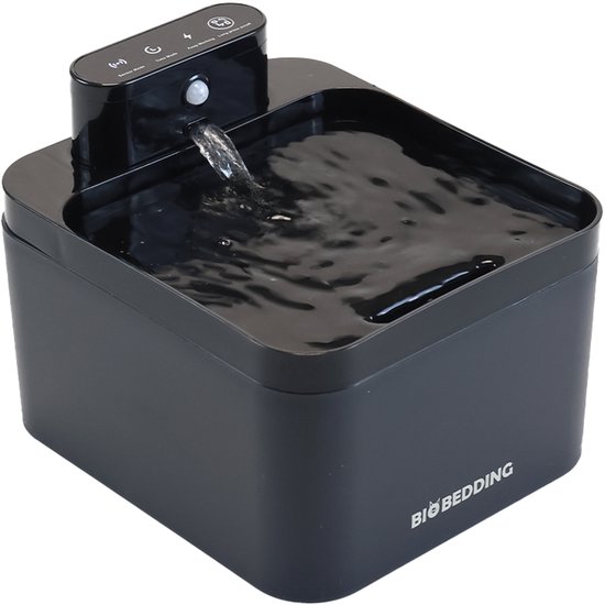 Draadloze Drinkfontein voor Katten & Kleine Honden – Automatische Sensor | Oplaadbaar | Stil│Bio Bedding