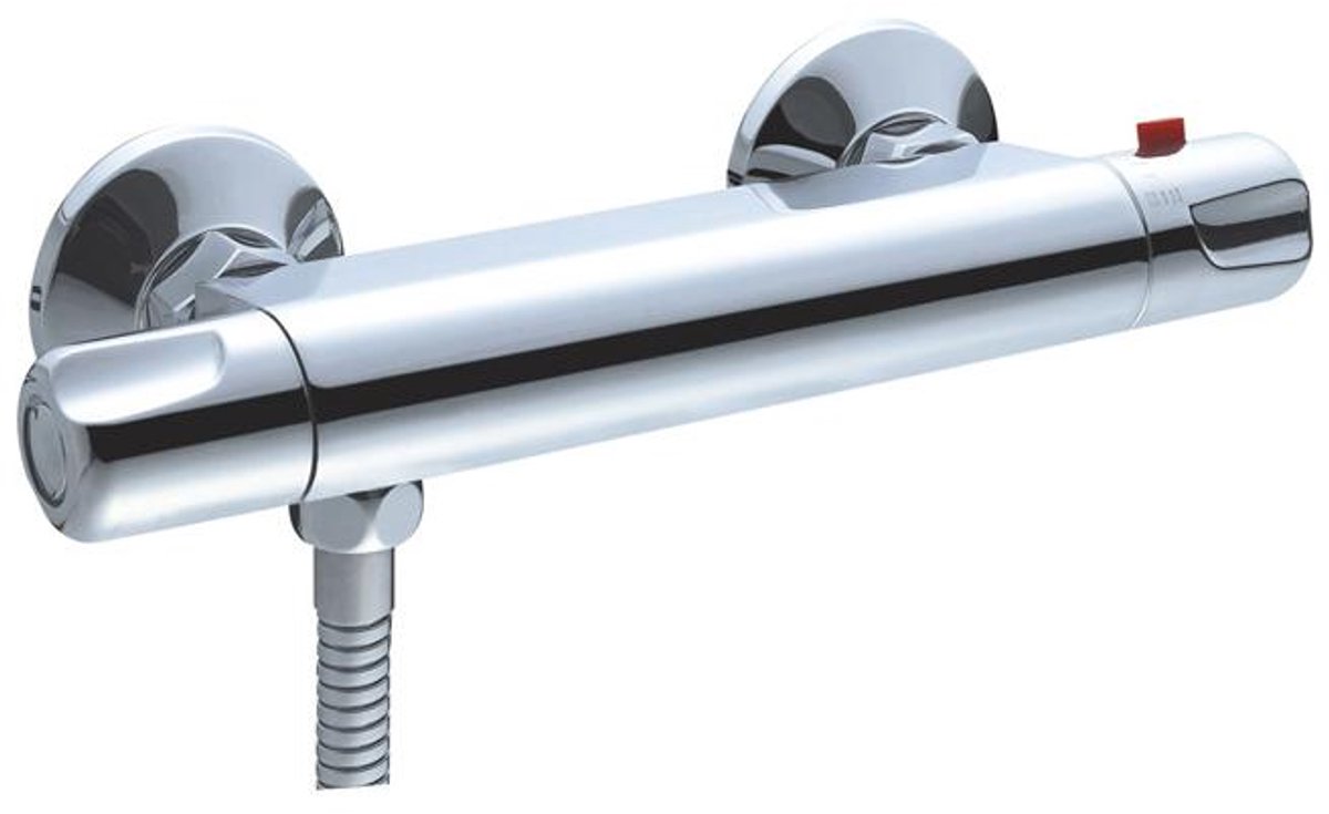 Ormes Reno Thermostatische Douchemengkraan Verchroomd — naakt zonder accessoires - thermostatische kraan, verchroomd, naakt - thermostatische douchemengkraan, Ormes Reno verchroomd, douchemengkraan naakt, thermostaatkraan zonder accessoires