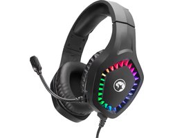 Marvo Tactic 20 – Gaming Headset met RGB | USB + 3,5 mm | 40 mm Drivers | In-Line Bediening | Voor PC, Console & Mobiel