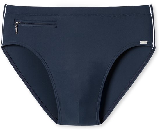 Schiesser Nautical Casual Men Maillot de bain avec poche zippée tricot recyclé fines rayures - Taille L