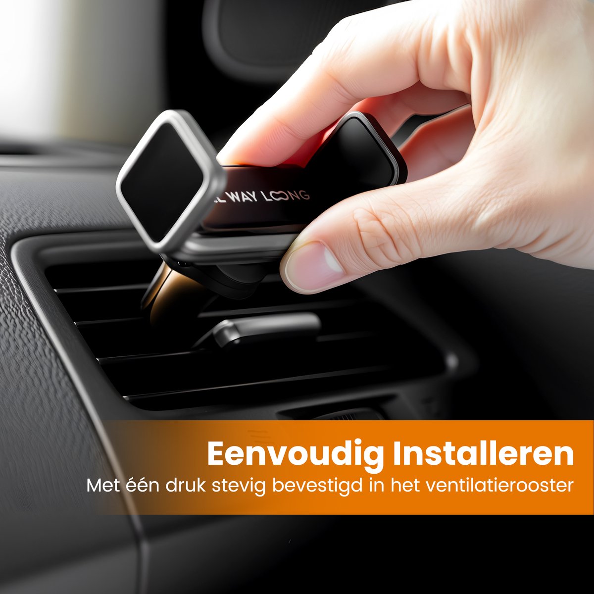 Telefoonhouder Auto Ventilatie - GSM Houder Auto - Telefoonhouders Auto Ventilatierooster - Mobiel Houder Auto - Phone Holder Car - Universeel - Zwart — cadeau in Gadgets - foto 2