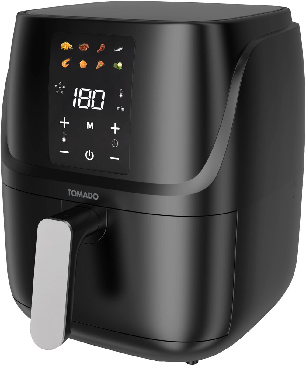 Tomado TAF3010B - Airfryer - Heteluchtfriteuse - 3 liter inhoud - Digitaal display - 300 gr friet - PFAS vrij — afbeelding 5