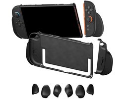 PlayCool Switch 2 GripPack Pro – Transparante Case met 3 Verwisselbare Ergonomische Grips (Feather, Balance & Anchor), Screenprotector, Beschermhoes & 6 Thumb Grips