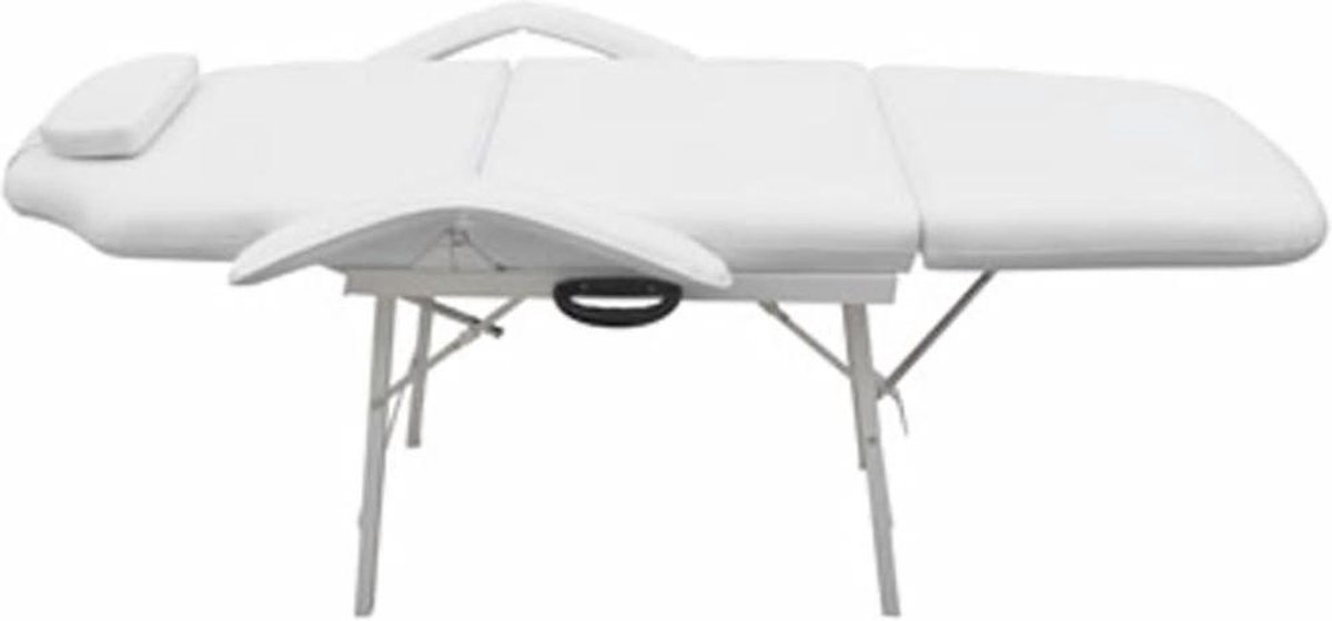 vidaXL Behandelstoel met verstelbaar rug-en voetendeel wit | bol.com