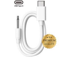 DC oplaadkabel - USB-C naar DC Oplader - USB-C DC 2,5mm Oplaadkabel lengte DC pin 17mm - 80cm - Wit - Voor vibrator - Vibrators