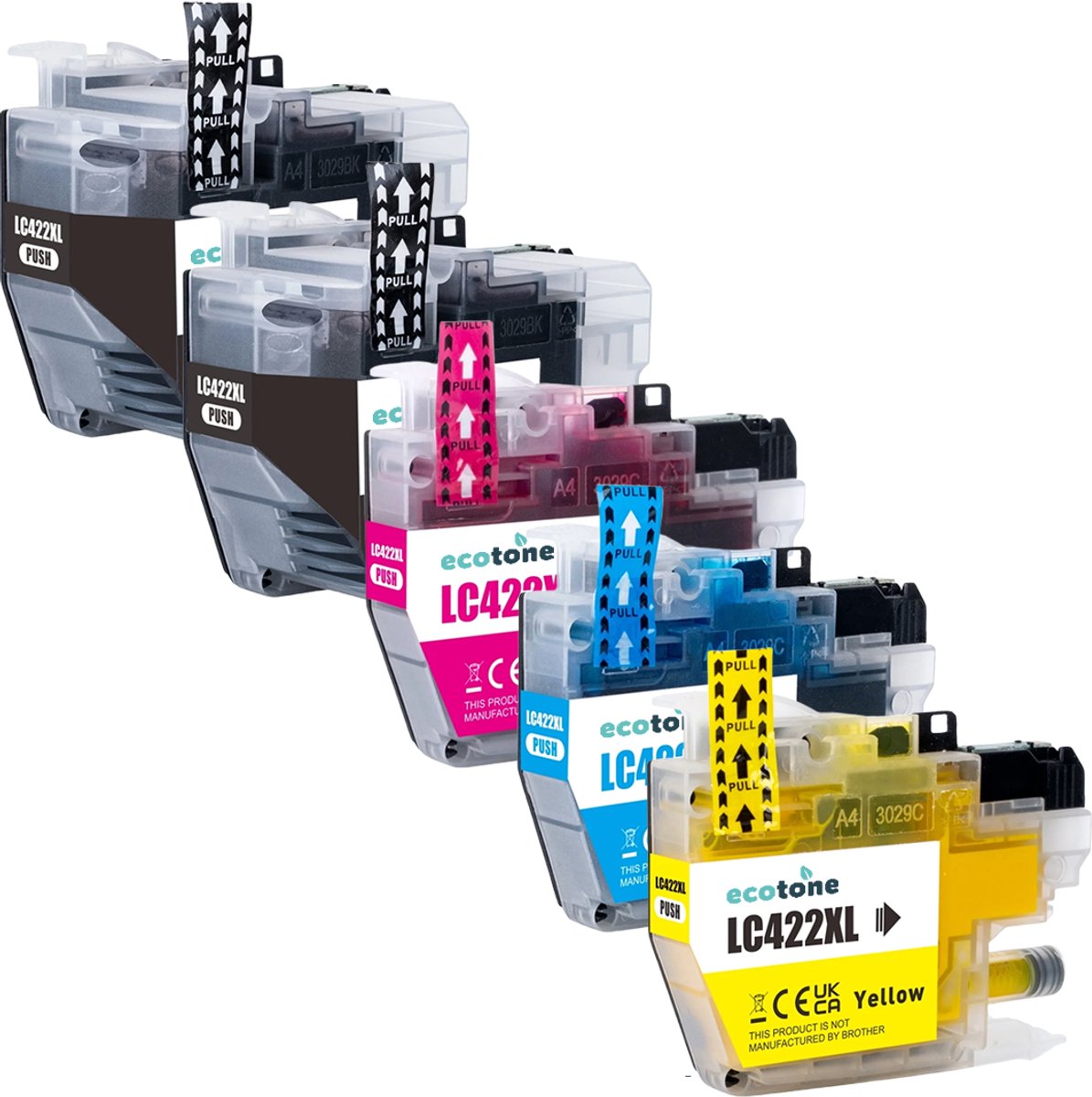Ecopack (Replaces Brother LC-422XL ink) 2xBL + 1xCMY - (BL 2x69ml) (CMY 3x19ml)