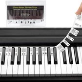 GPXIIZ Pianonotengids voor Beginners | Verwijderbare Pianoklavierstickers | Nootlabels voor 61 toetsen | Gemaakt van Siliconen | Geen Stickers Nodig | Herbruikbaar en Geleverd met Doos