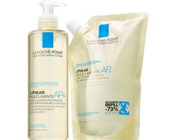 La Roche-Posay Lipikar Reinigingsolie AP+ + Navulling - Droge huid met neiging tot atopisch eczeem - Aqua Posae, Karitéboter en Niacinamide - 400ml