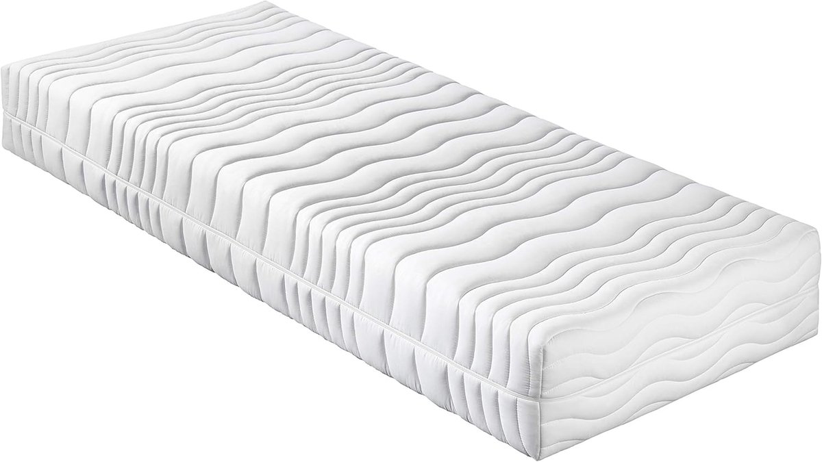 Bodyprotect 100 x 200 cm duo pocketverenkernmatras 800 | Orthopedisch XXL keerbaar matras met hardheidsgraad 2 en 3 | 7 comfortzones | Premium visco schuim topper | Afneembare hoes van katoenmix, wasbaar op 60 graden | 100 x 200 x 25 cm | wit