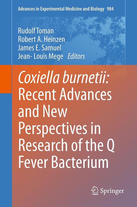 Advances in Experimental Medicine and Biology984- Coxiella b ... - cover