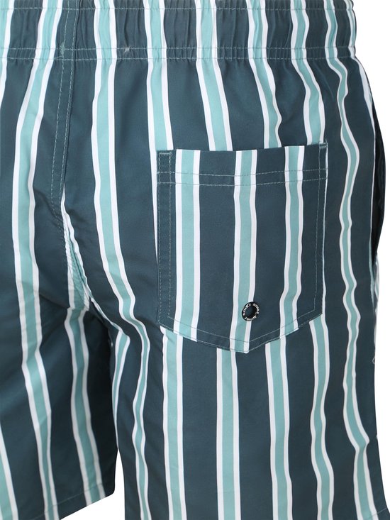 Short de bain rayé vert - Taille M - Short de bain homme - Séchage rapide