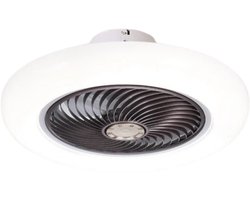 Livano Plafondventilator - Met Verlichting - Plafond Ventilator - Met Lamp - Plafonniere Met Ventilator - Met Licht - Bruin - 52cm