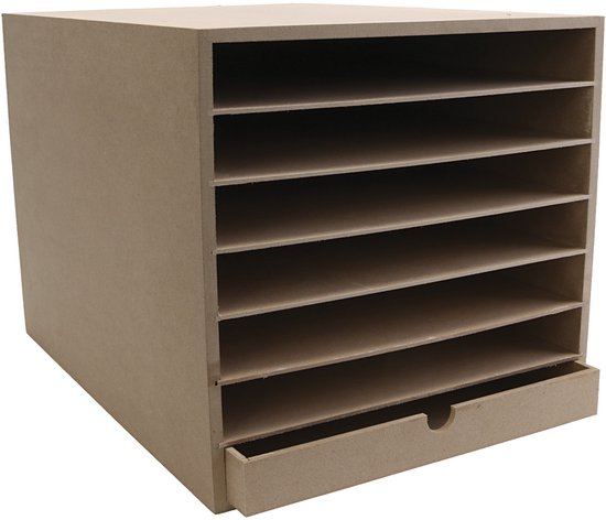 Extra grote A3-papierhouder, witte bureau-organizer voor school en