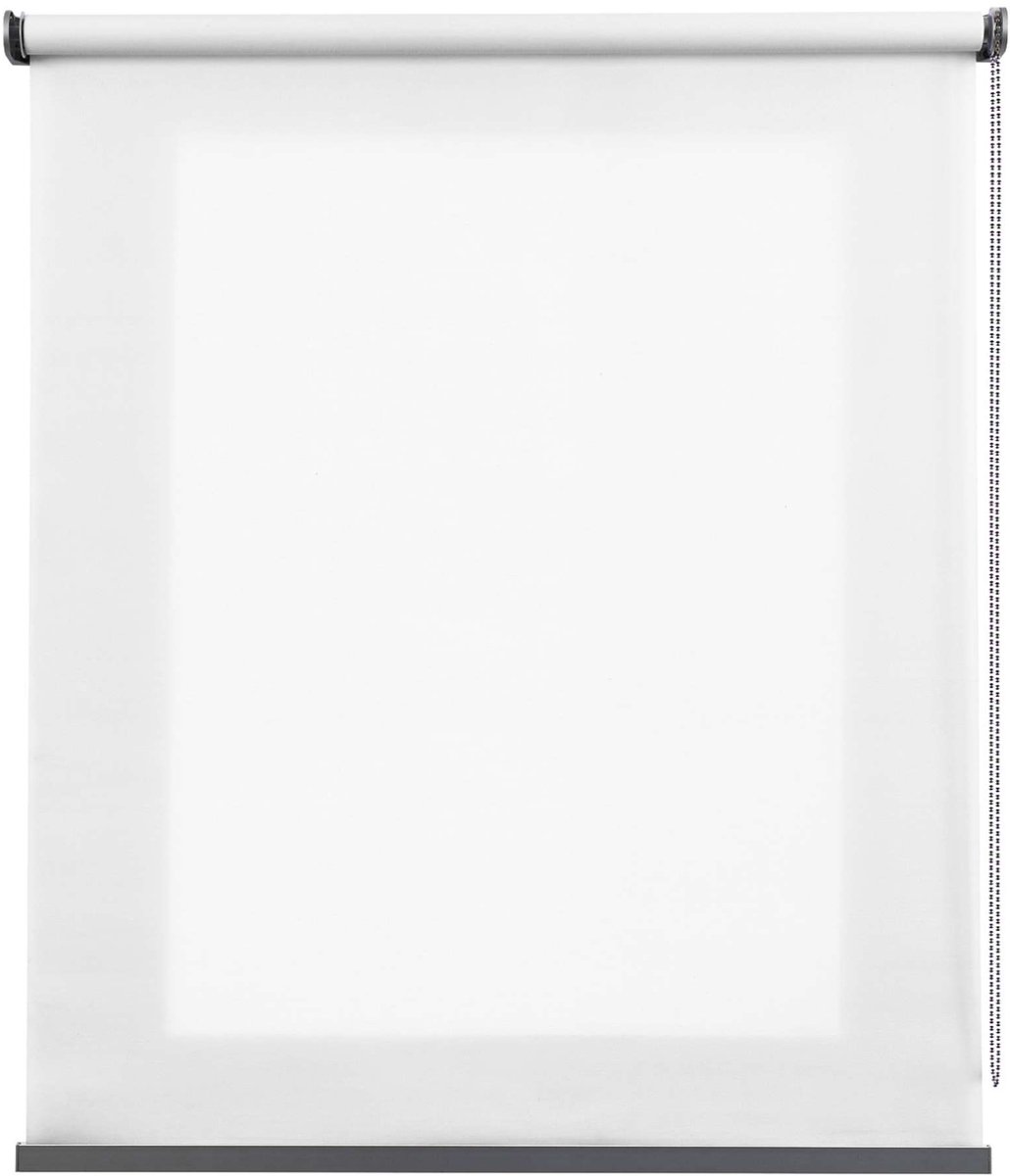 Storesdeco Premium doorschijnend rolgordijn met aluminium afwerkingen, Wit 160x250 cm White