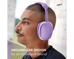 Music Sound MAXI2 Headset Draadloos Hoofdband Oproepen/muziek USB Type-C Bluetooth Paars