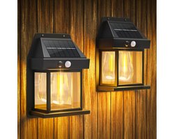 Solar Wandlamp met Sensor - LED - Buitenverlichting op Zonne-energie - Bewegingssensor - Waterdicht