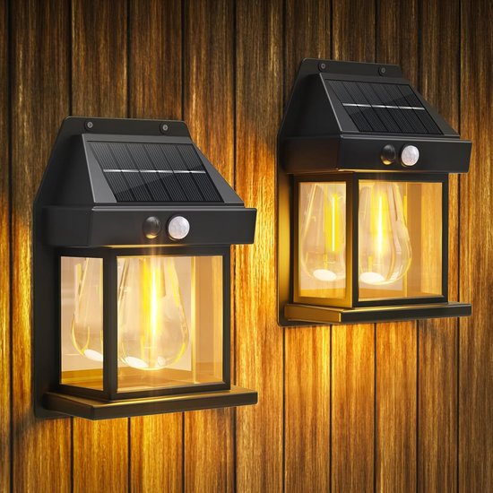 Solar Wandlamp met Sensor - LED - Buitenverlichting op Zonne-energie - Bewegingssensor - Waterdicht