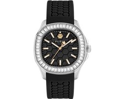 Philipp Plein The $Pectre PWTAA0824 Horloge - Siliconen - Zwart - Ø 38 mm