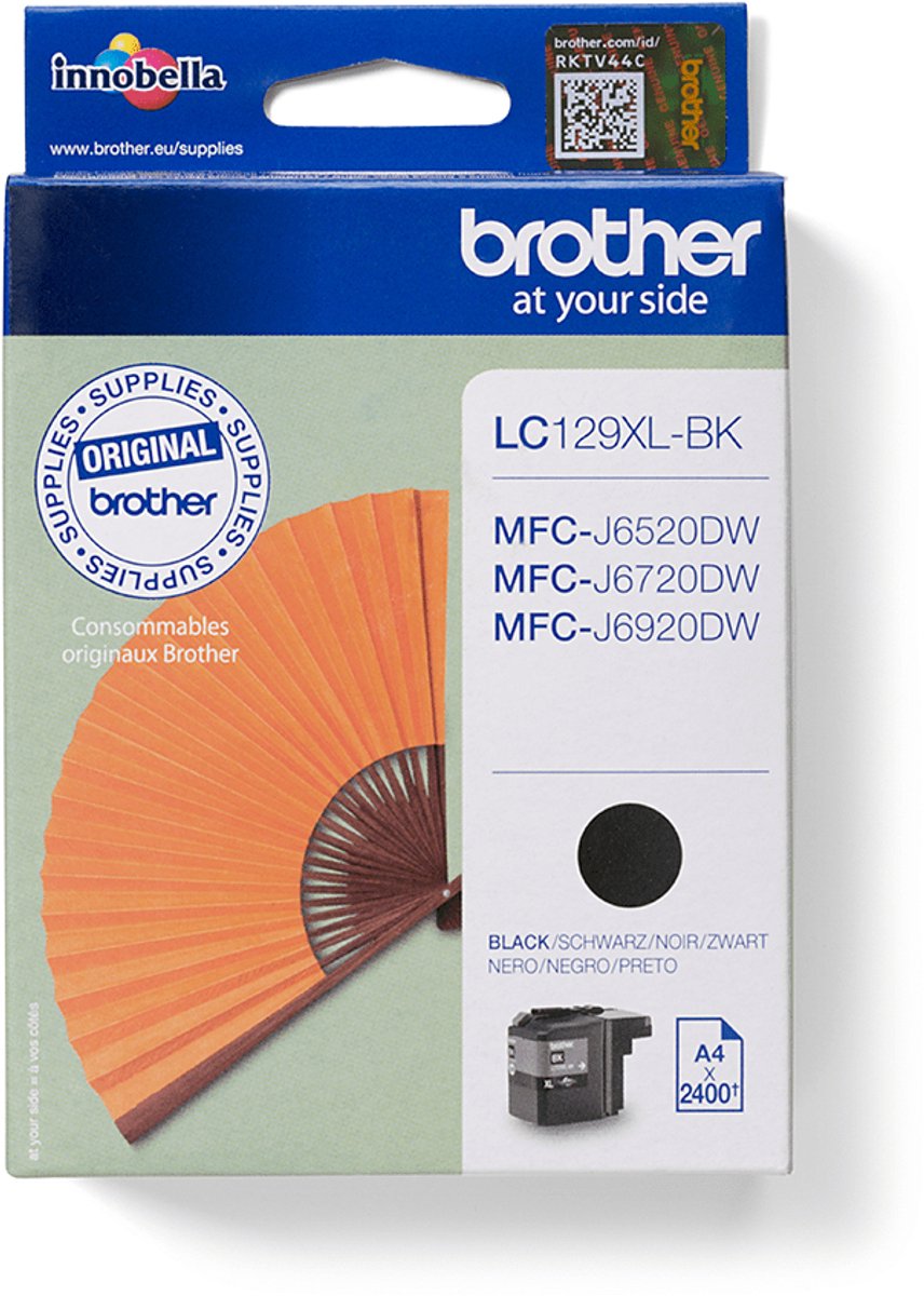 BROTHER LC129XLBK - Zwart Zwart