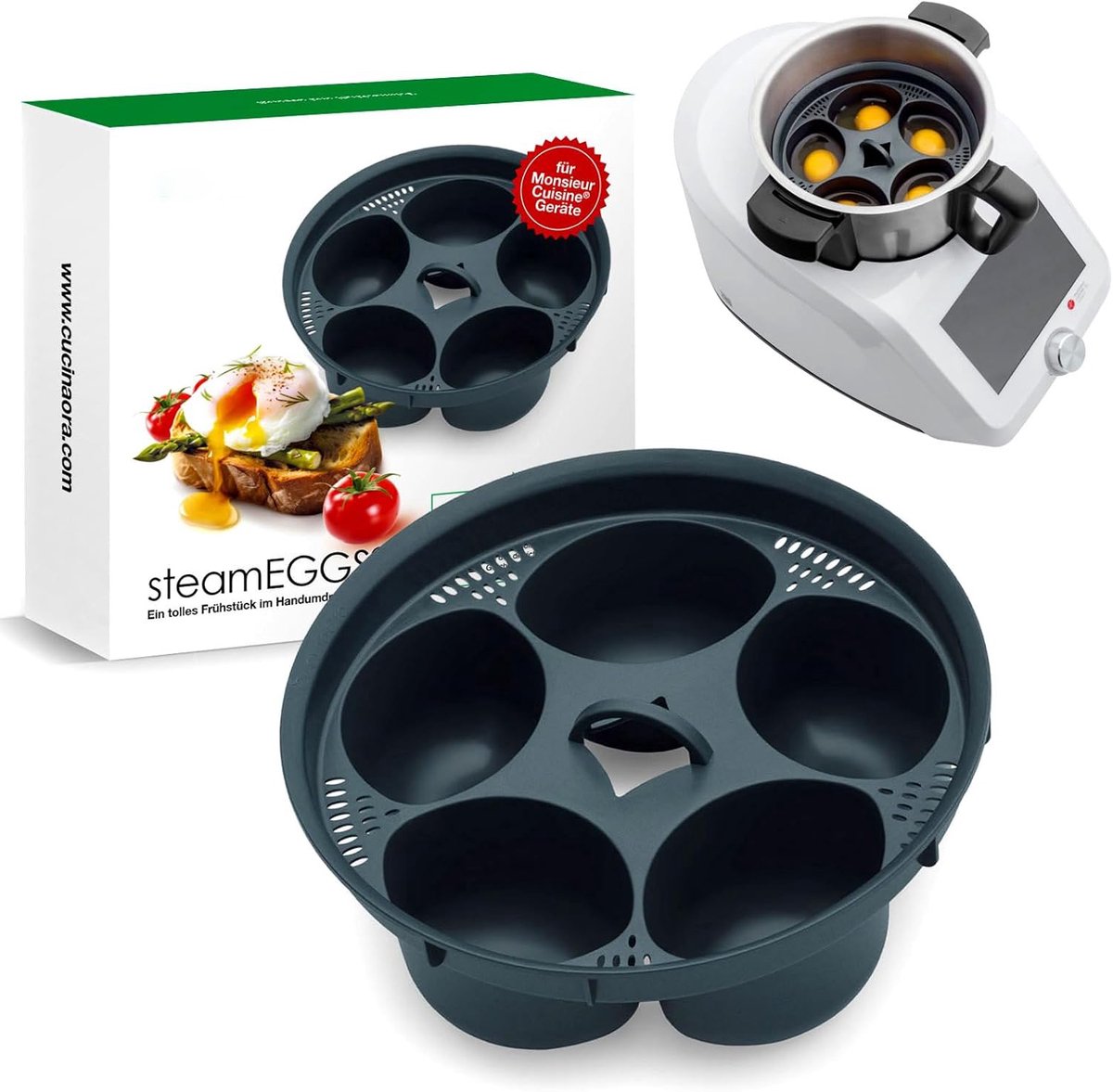 Eierkoker Vijf-rooster Eierstoomboot Keukenaccessoires