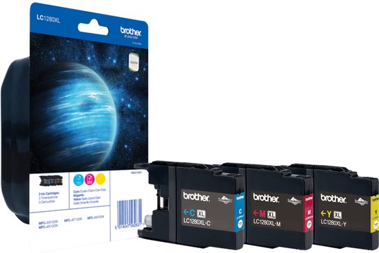Brother LC-1280XLRBWBP - Inktcartridge / Geel / Cyaan / Magenta / Hoge Capaciteit