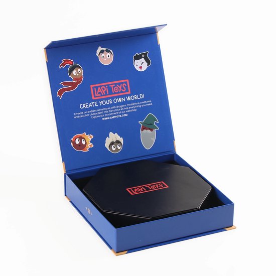 Lapi Toys - Kit essentiel Donjons et dragons - Plateau polydice D&D - Plateau à dés Dnd - Plateau à dés avec couvercle - Piste à dés - Plateau roulant - Plateau à graines - Comprenant 5 jeux de dés