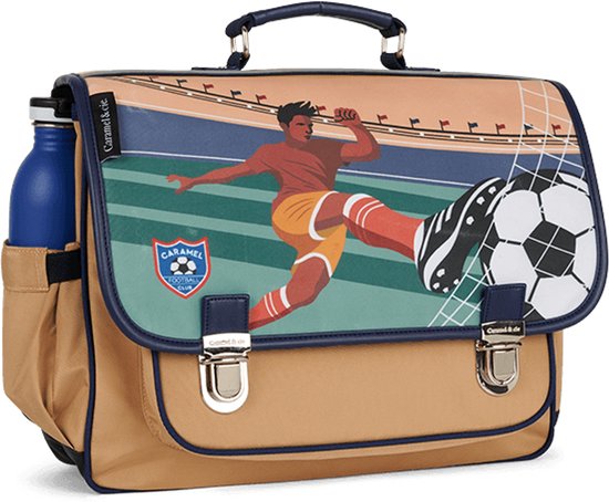 Foto: Caramel cie boekentas schooltas football club medium bruin