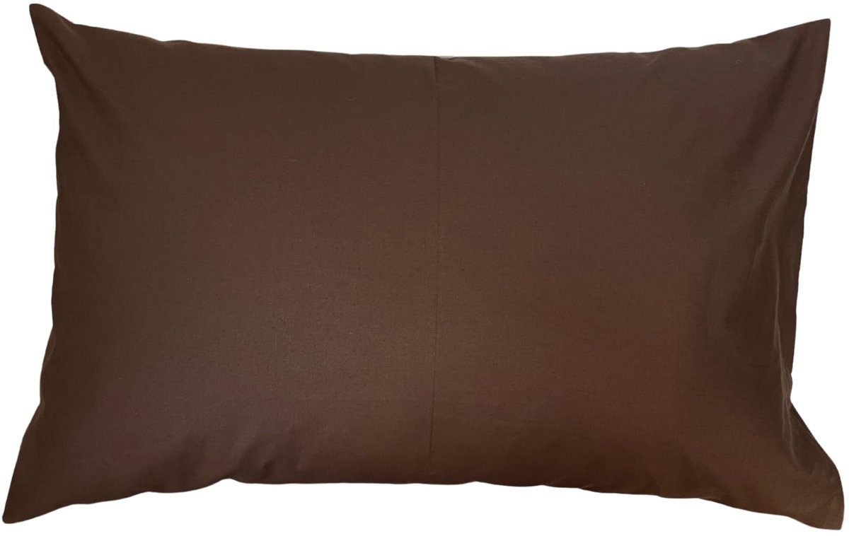 Ibenzoa Kussensloop 50 x 70 cm, Zacht en Ademend Katoen met Praktische Ritssluiting voor Slaapcomfort bruin