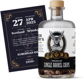 Deer Jimmy’s® Make Your Own Whisky / Legendary Drink – Batch 27: Whisky Islay Barrel Chips – Maak je eigen drank met eiken houtsnippers van een premium whisky vat