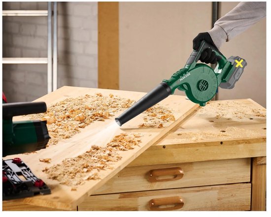 PARKSIDE Accu-blazer 20 V zonder accu en lader - Bladblazer met 4 opzetstukken van Parkside — afbeelding 4