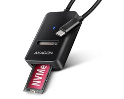 AXAGON ADM2-CM USB-C 10Gbps - M.2 NVMe & SATA SSD adapter, 10cm USB-C cable
