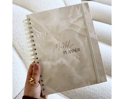 Marble Planner Ongedateerde Agenda - To Do Planner voor Dag / Week / Maand - Hardcover Dagplanner met Weekoverzicht - Ongedateerd Weekplanner met Spiraalbinding - Maandplanner voor School & Werk - Schoolplanner met Notitiepagina - Organizer