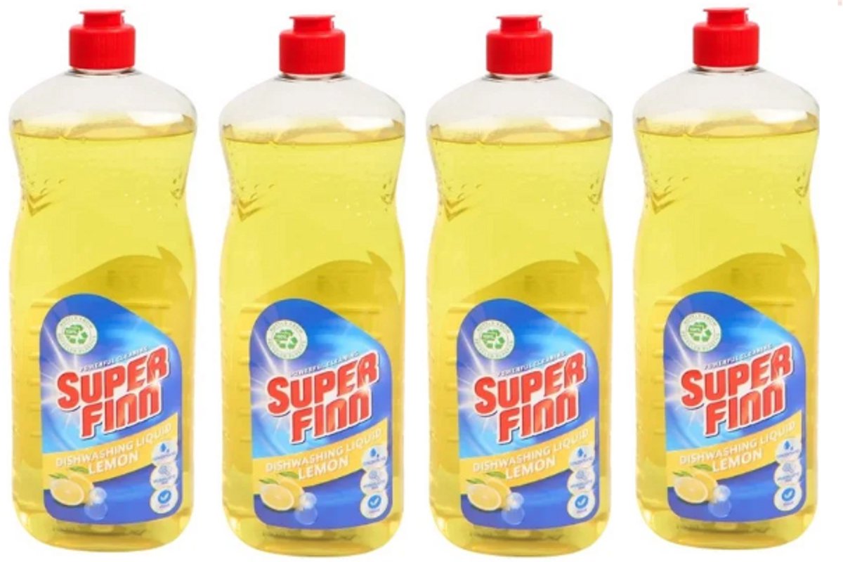 Superfinn afwasmiddel Lemon 1 liter x4