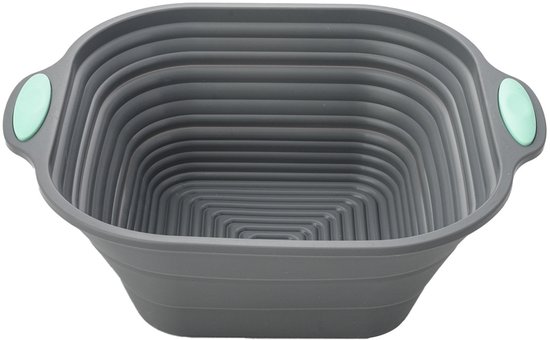 Foto: Silicone broodmandje deegbakje opvouwbaar rijskorfje