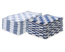 LINNICK Theedoeken en Keukendoeken Set Blauw - Set van 12 – Geblokt – Blokdoeken – 100% katoen – 6 Horeca Theedoeken – 65x65cm - 6 Keukendoeken - 50x50cm LINNICK Theedoeken en Keukendoeken Set Blauw - Set van 12 – Geblokt – Blokdoeken – 100% katoen – 6 Horeca Theedoeken – 65x65cm - 6 Keukendoeken - 50x50cm