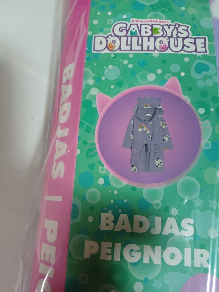 gabby,s dollhouse badjas maat 116/122