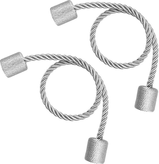 Porte-rideaux BOTC - Embrasses pour Rideaux - Crochet Embrasse de rideau - Cordon de rideau magnétique - 2 pièces - Ruban