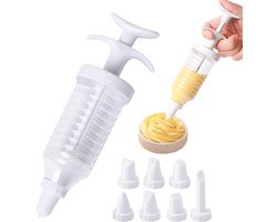 koekjespers- koekvormpjes- uitsteekvorm- Suuker Cake Decorating Gun - Koekjespistool -Garneerspuit - Icing Piping Nozzles Pastry Tips Set - Koekvorm- 8 spuitmondjes- Keuken Gereedschappen voor het Maken van Cookies koekjespers- koekvormpjes- uitsteekvorm- Suuker Cake Decorating Gun - Koekjespistool -Garneerspuit - Icing Piping Nozzles Pastry Tips Set - Koekvorm- 8 spuitmondjes- Keuken Gereedschappen voor het Maken van Cookies