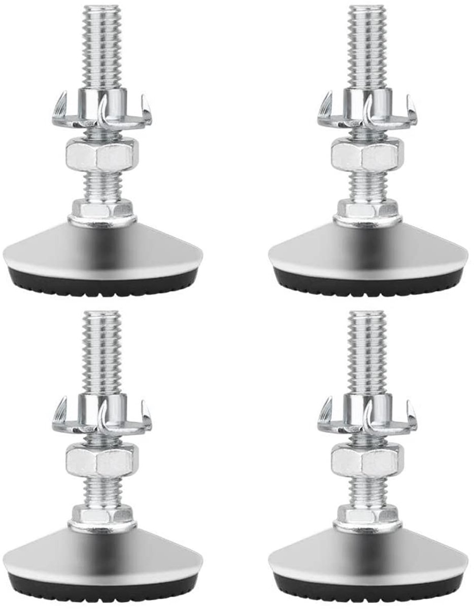 Ibenzoa® Verstelbare meubelpoten met antislip basis en inslagmoeren, set van 4 stuks voor stabiele meubels