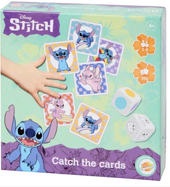 Foto: Bordspel catch the cards editie lilo stitch familiespel bord spel kaartspel 2 tot 6 spelers vanaf 3 jaar hoge kwaliteit disney bordspel cadeau voor jongens meisjes dobbelspel verzamel ze allemaal lilo en stitch