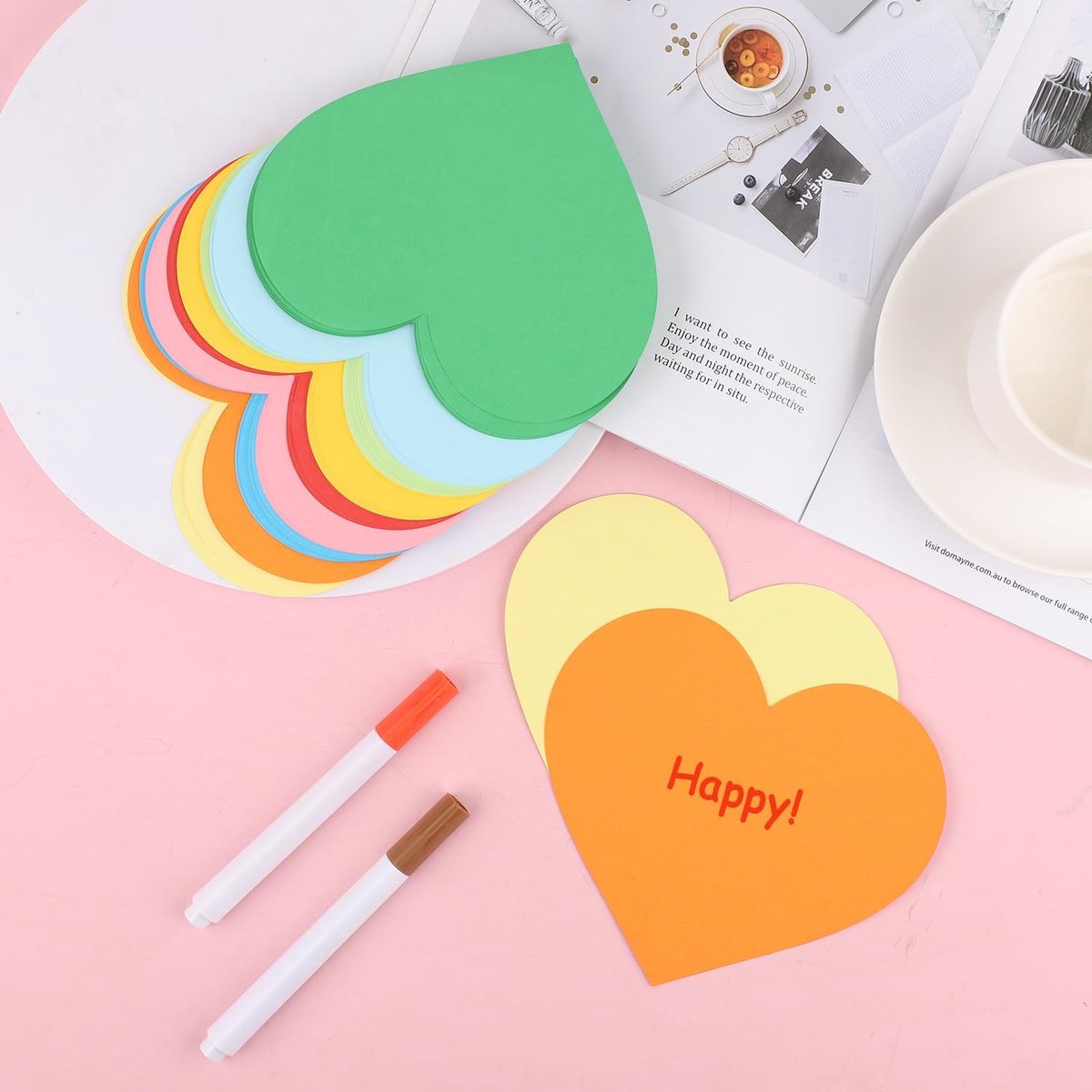 Klein Hart Symbool van Papier-maché voor Creatieve Decoratie