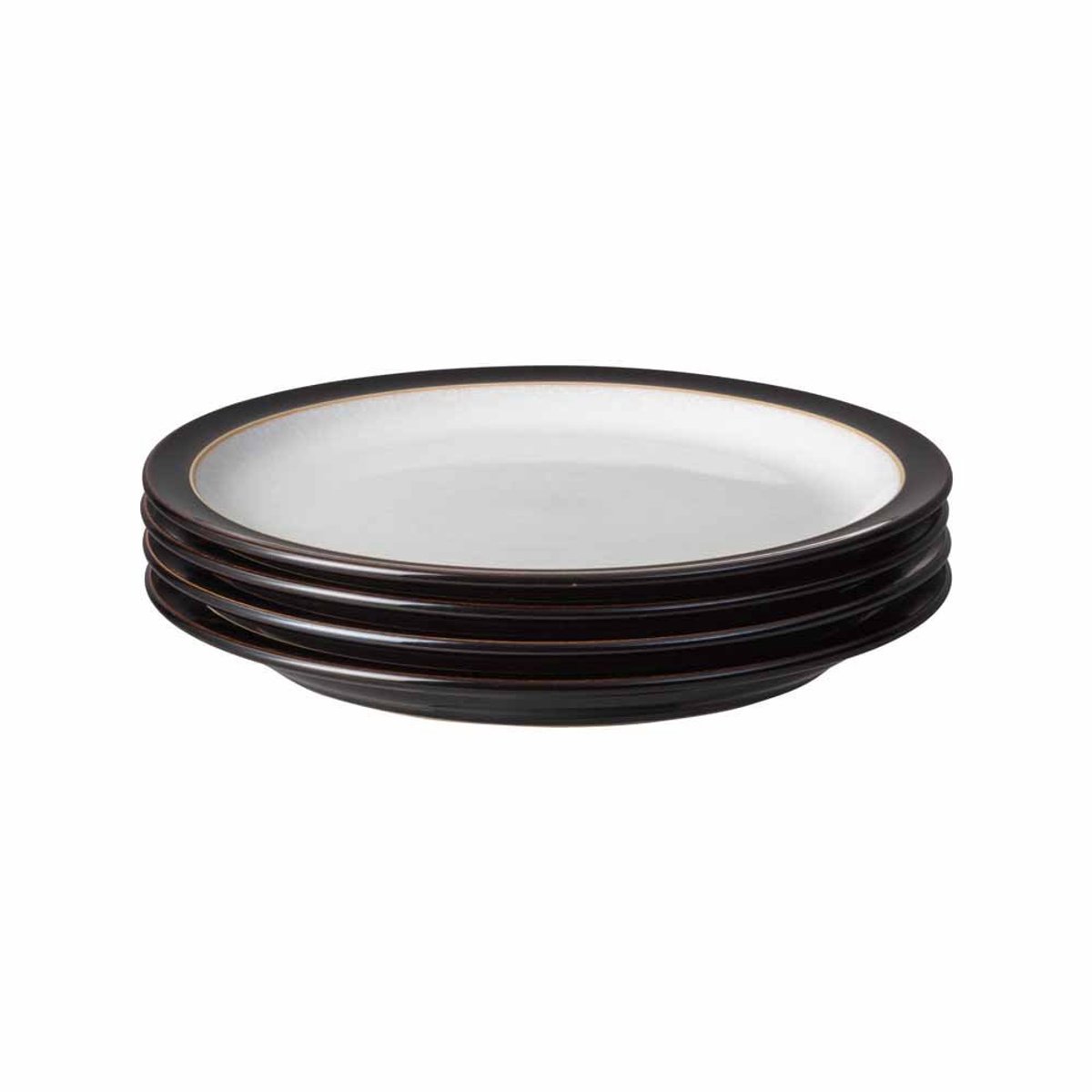 Denby 406048905 Elements 4-delige bordenset, zwart/wit, 26,5* 26,5* 3 centimeter