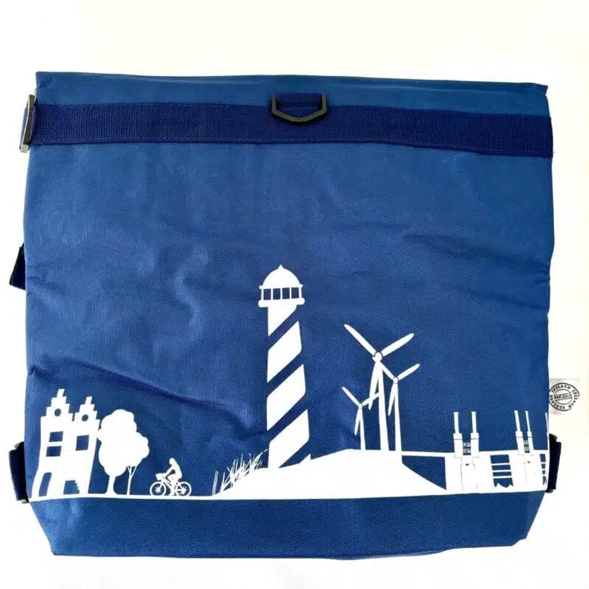 Zeeuwse Fietstas-rugzak-koeltas-shopper met de skyline van Walcheren
