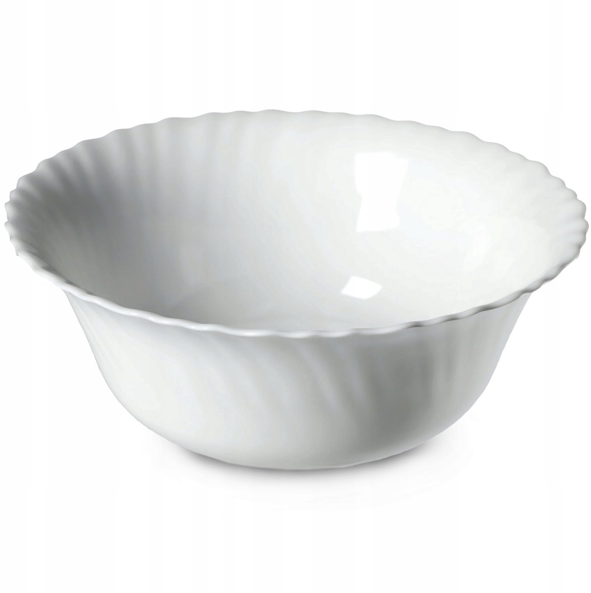 KADAX Kom van gehard glas, kom, fruitschaal, slakom, dessertkom, mueslikom, soepkom, snackschaal, vaatwasmachinebestendig (diameter 21 cm, wit)
