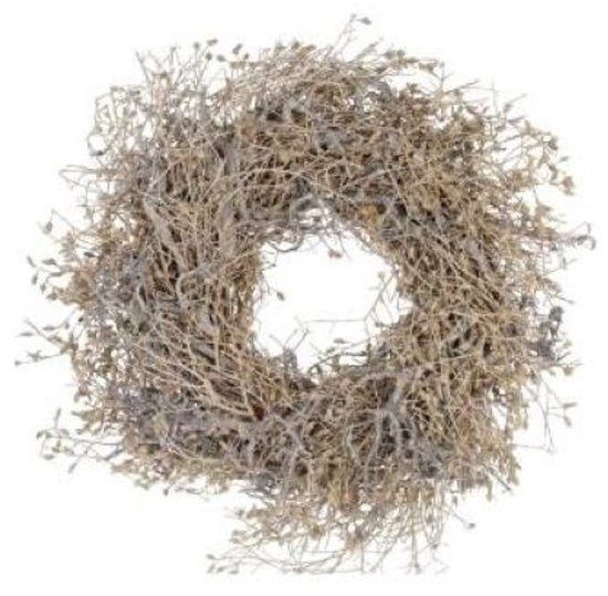 DBT Krans Bonsai-"Wreath Cloudy" Natuurlijke Materialen Grijs-Bruin D 40 cm