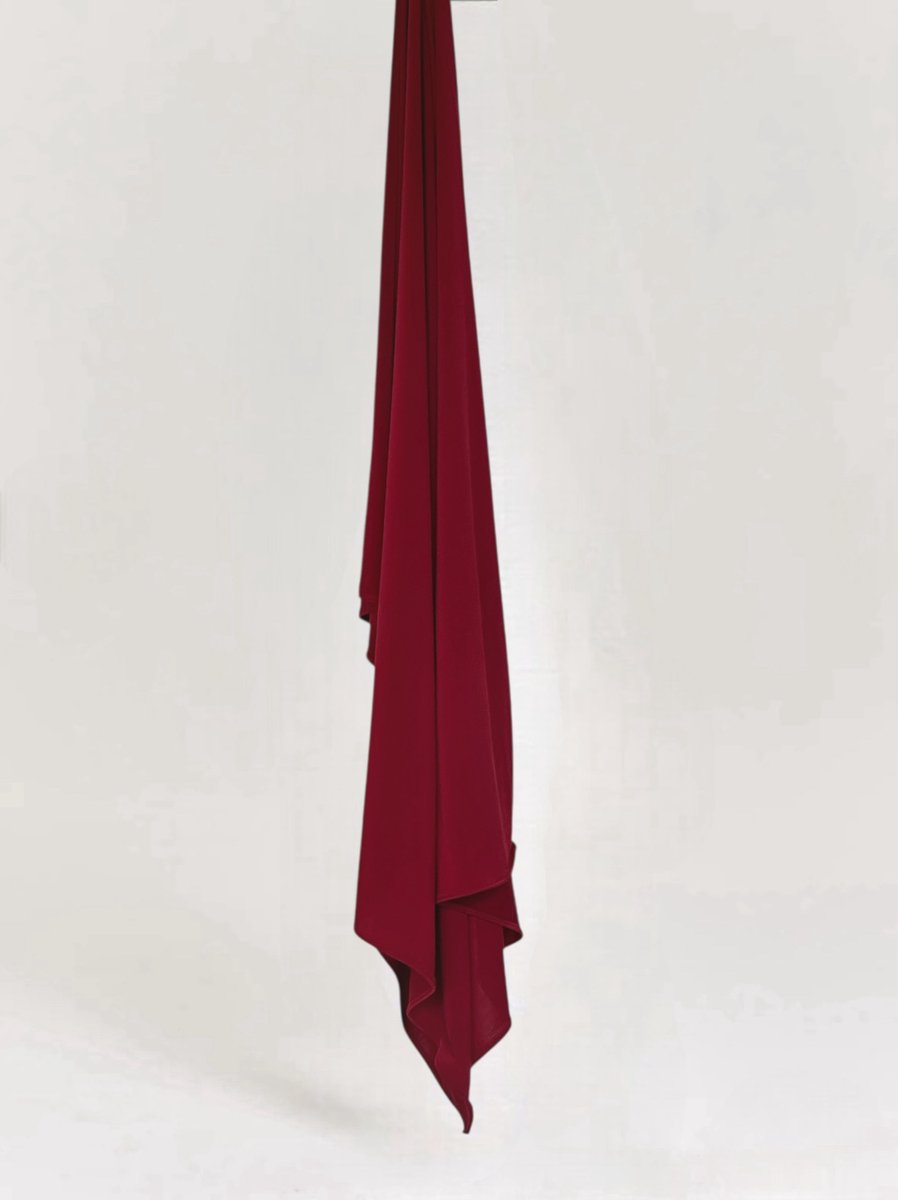 Premium Jersey XL - Bordeaux - By Dihane - Hoofddoek - Premium Jersey - Hijab - Moslima - Premium Jersey Large - Sjaal - 70x 200cm - Rood