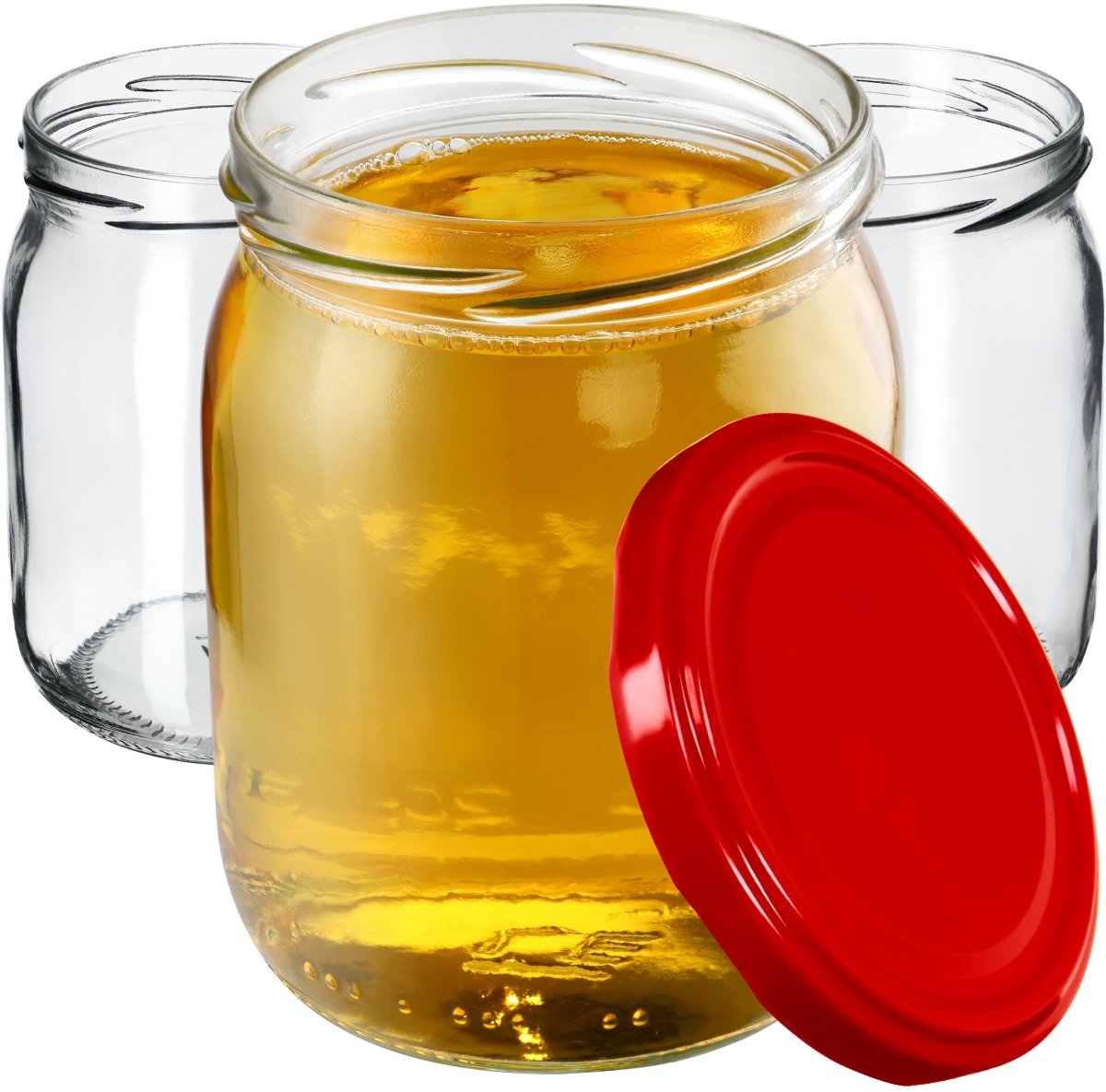 KADAX Jam potten 540 ml, inmaakpotten met schroefdeksel, glazen met schroefsluiting, inmaakpotten, voorraadpotten voor het inleggen van komkommers (16 stuks, groen geruit KADAX Jam potten 540 ml, inmaakpotten met schroefdeksel, glazen met schroefsluiting, inmaakpotten, voorraadpotten voor het inleggen van komkommers (16 stuks, groen geruit