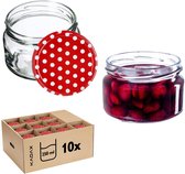 Excellent Houseware Inmaak/weckpotjes/jampotjes - 10x stuks - 50 ml - met draaideksel - warenhuis